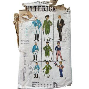 Vintage Butterick Costume Pattern Size 36 Sewing Historical Patriotic Looks CUT